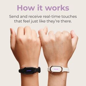 Set of 2 - Bond Touch 4 NIB touch bracelet Bands - Black and White, his & hers.